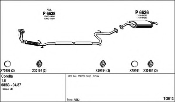FENNO TO013 Exhaust System